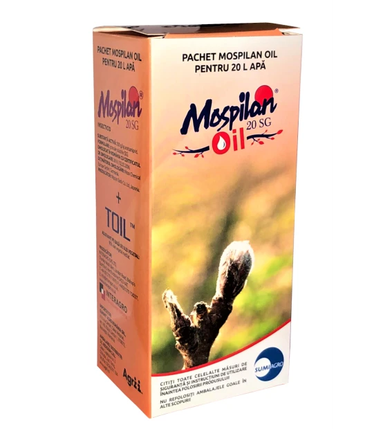 Pachet Mospilan Oil 20SG- Tratament Pomi Fructiferi pentru a combate afide, acarieni, paduchele din San Jose